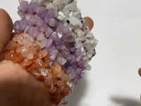 3 Types Chip Bracelet Moonstone Lepidolite Fire Quartz Wholesale -Wholesale Crystals
