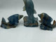 3 Pieces Beautiful Blue Onyx Dolphin Carving -Wholesale Crystals