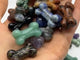13 Types Mini Dog Bone Wholesale labradorite Lepidolite Ocean Jasper -Wholesale Crystals