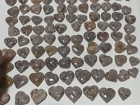 91 Pieces High Quality Sakura Flower Agate Heart