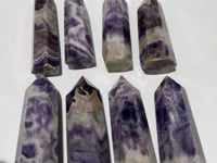 8 Pieces Large Chevron Amethyst Tower Points -Wholesale Crystals