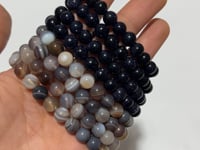 Blue Sandstone Light Stripe Agate