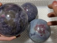 3 Pieces High Quality Large Unicorn Stone Spheres -Wholesale Crystals