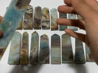 18 Pieces Caribbean Calcite Four-Sided Points -Wholesale Crystals