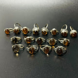 17 Pieces Rutile Quartz Different Styles Sterling Silver Ring -Wholesale Crystals