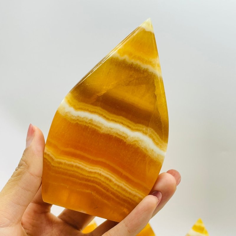17 Pieces Yellow Calcite Flat Point 5.2kg -Wholesale Crystals