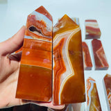 18 Pieces Fat Carnelian Tower Points -Wholesale Crystals