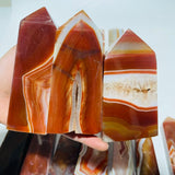 18 Pieces Fat Carnelian Tower Points -Wholesale Crystals