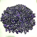 190 Pieces High Quality Deep Purple Chevron Amethyst Heart - Wholesale Crystals