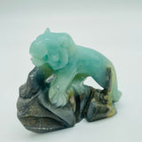 2 Pieces Caribbean Calcite Tiger Carving -Wholesale Crystals