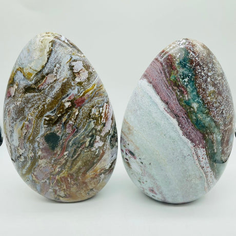 2 Pieces Large Colorful Ocean Jasper Free Form 