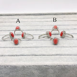 2 Types Red Rhodochrosite Ring Wholesale - Wholesale Crystals