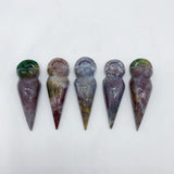 2 Types Spiral Goddess Carving Wholesale Howlite Ocean Jasper -Wholesale Crystals