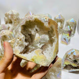20 Pieces Aura Geode Quartz Druzy Crystal Tower Points -Wholesale Crystals