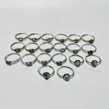 20 Pieces Beautiful Black Rutile Quartz Different Styles Sterling Silver Ring - Wholesale Crystals