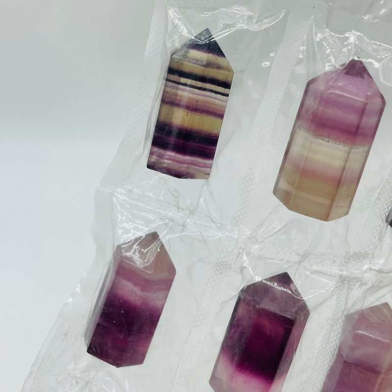 20 Pieces One Set Rainbow Fluorite Tower Points -Wholesale Crystals