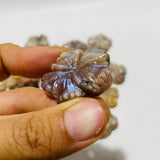 21 Pieces Beautiful Moonstone Mixed Sunstone Flower Carving -Wholesale Crystals