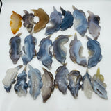 21 Pieces Druzy Geode Agate Crocodile Carving(defective) -Wholesale Crystals
