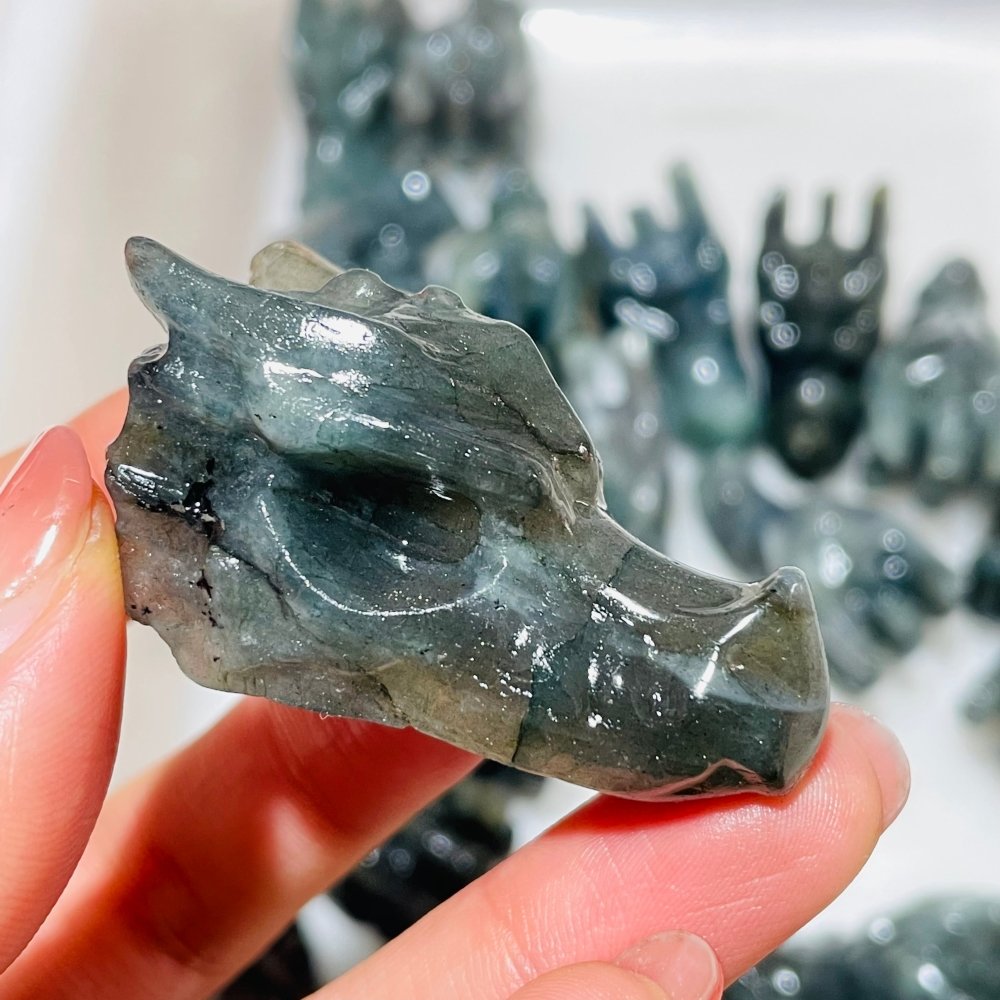 21 Pieces Labradorite Dragon Head Carving -Wholesale Crystals