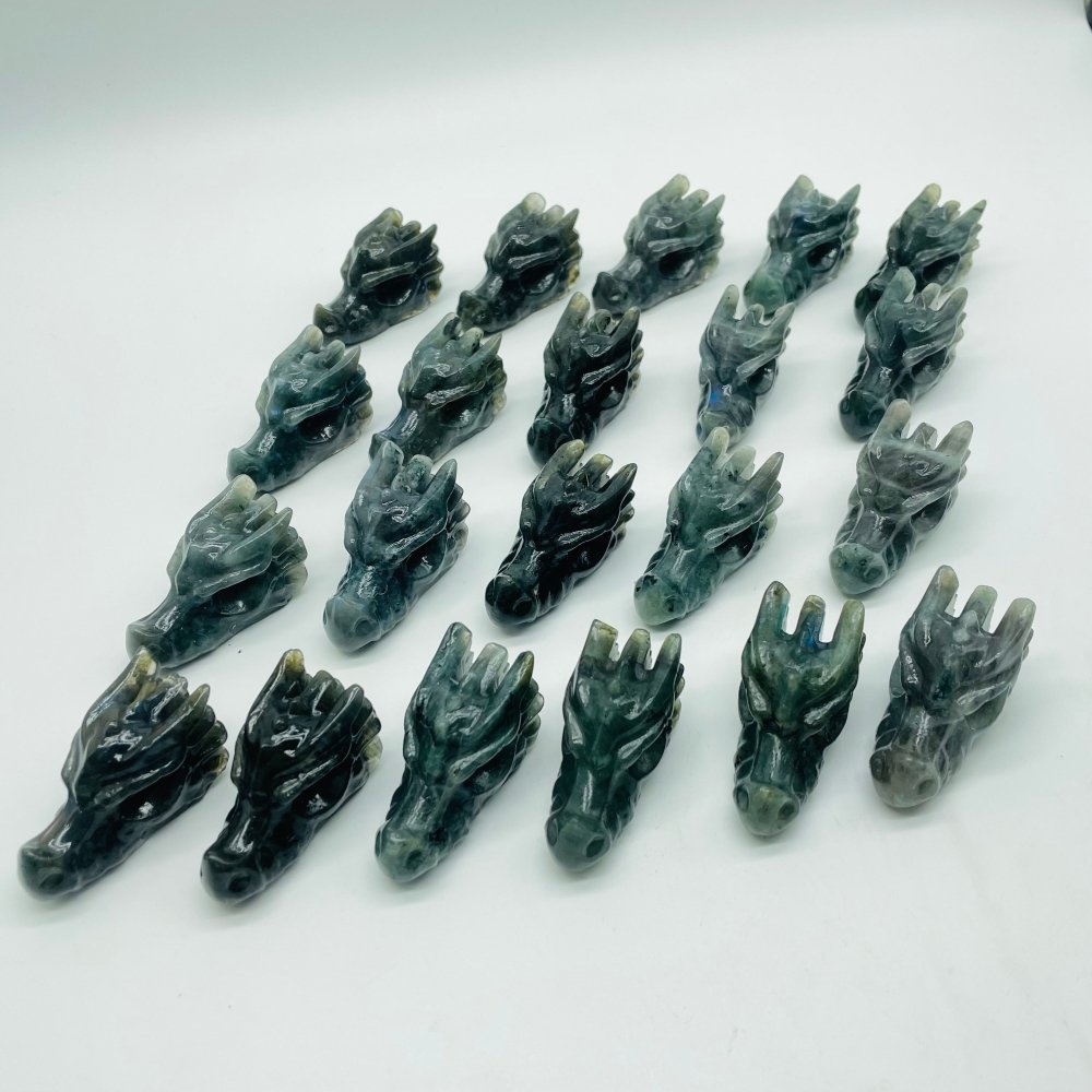 21 Pieces Labradorite Dragon Head Carving -Wholesale Crystals