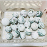 21 Pieces White Moss Agate Spheres -Wholesale Crystals