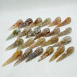23 Pieces High Quality Sakura Flower Agate Crow Skull Carving -Wholesale Crystals