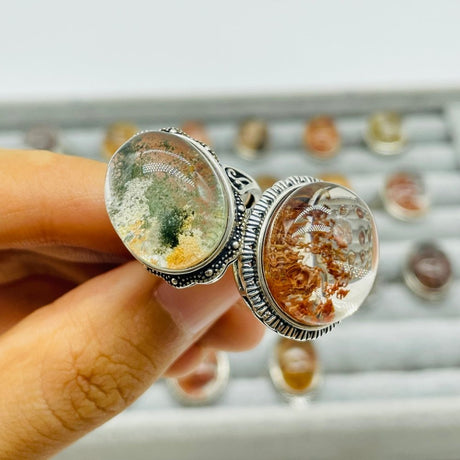 24 Pieces Sterling Silver Garden Quartz High Quality Different Styles Ring -Wholesale Crystals