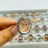 24 Pieces Sterling Silver Garden Quartz High Quality Different Styles Ring -Wholesale Crystals