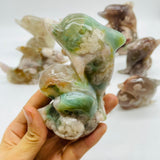 9 Pieces Sakura Flower Agate Dolphin Carving -Wholesale Crystals