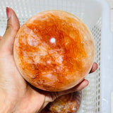 3 Pieces Large Red Fire Quartz Spheres -Wholesale Crystals