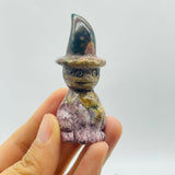 27 Pieces Ocean Jasper Wizard Cat Carving -Wholesale Crystals