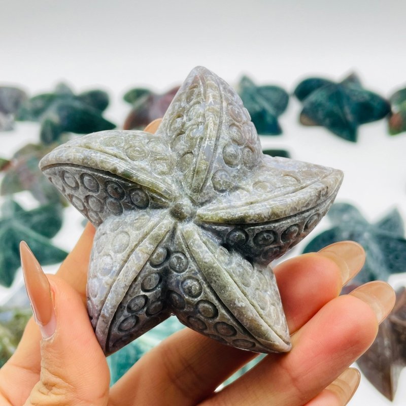29 Pieces Beautiful Ocean Jasper Starfish Carving -Wholesale Crystals