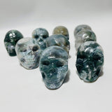 2in Moss Agate Skull Carving Wholesale -Wholesale Crystals