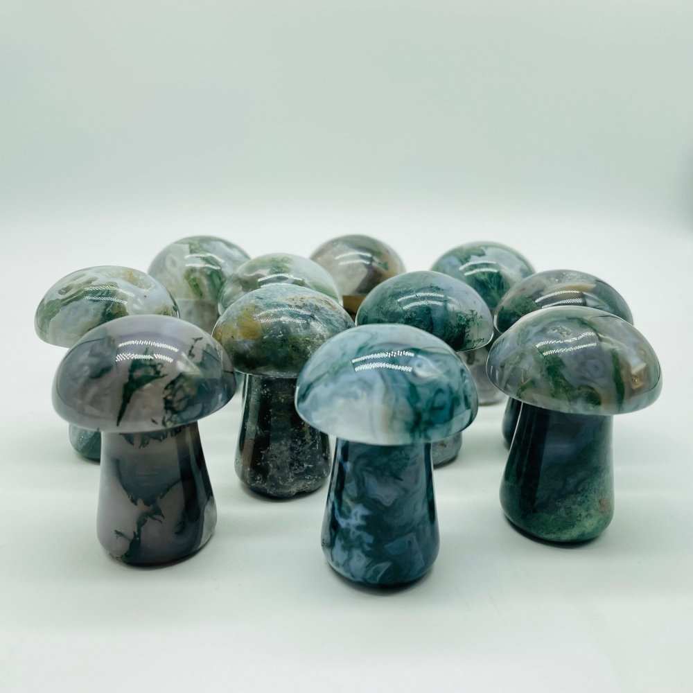 2Inch Moss Agate Mushrooms Crystal Wholesale -Wholesale Crystals