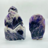2Pieces Chevron Amethyst Indian Skull Carving -Wholesale Crystals