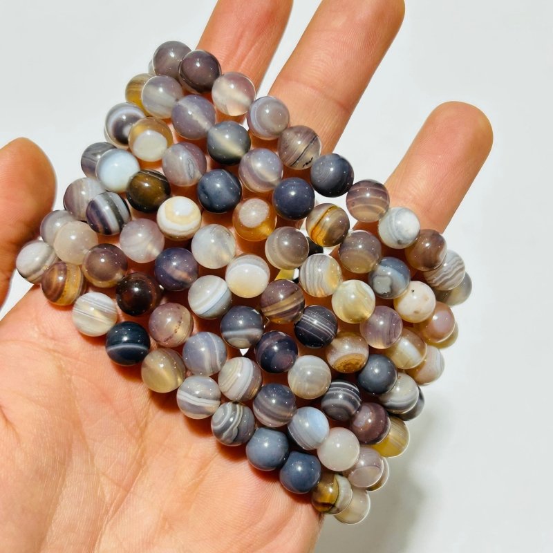 2Types Bracelet Wholesale Blue Sandstone Light Stripe Agate -Wholesale Crystals