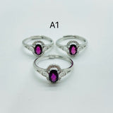 2Types Different Styles Purple Garnet Cut Faceted Ring Wholesale -Wholesale Crystals