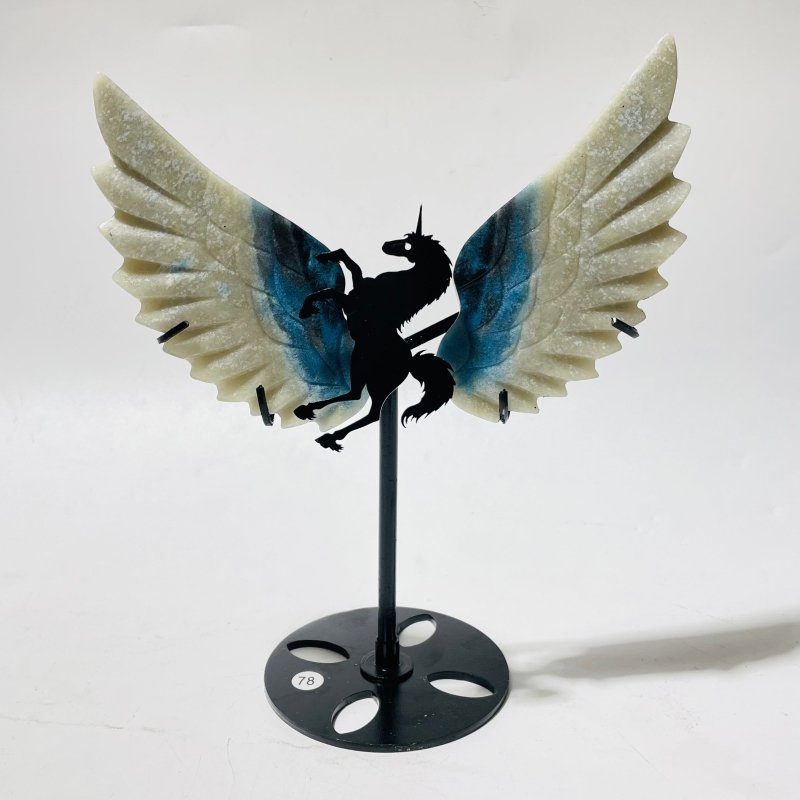 3 Pairs Trolleite Pegasus Wing With Stand - Wholesale Crystals