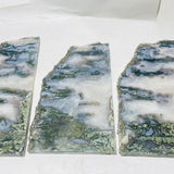 3 Pieces Large Beautiful Moss Agate Slab 17inch - Wholesale Crystals