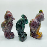 3 Pieces Large Ocean Jasper Parrot Carving -Wholesale Crystals