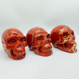 3 Pieces Large Red Jasper Skull Carving -Wholesale Crystals