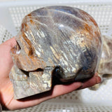 3 Pieces Moonstone Mixed Sunstone Skull Carving -Wholesale Crystals