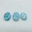 3 Pieces Semicircular Cabochon Larimar DIY Charms Dominican Republic Larimar -Wholesale Crystals