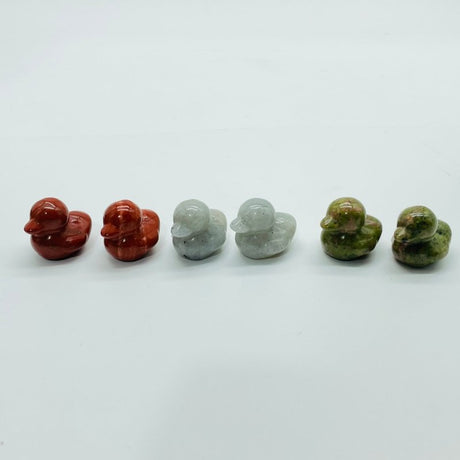 3 Types Duck Carving Wholesale Red Jasper Labradorite - Wholesale Crystals