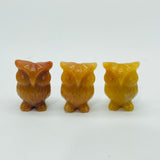 3 Types Mini Owl Carving Wholesale Green Aventurine & Red Obsidian -Wholesale Crystals