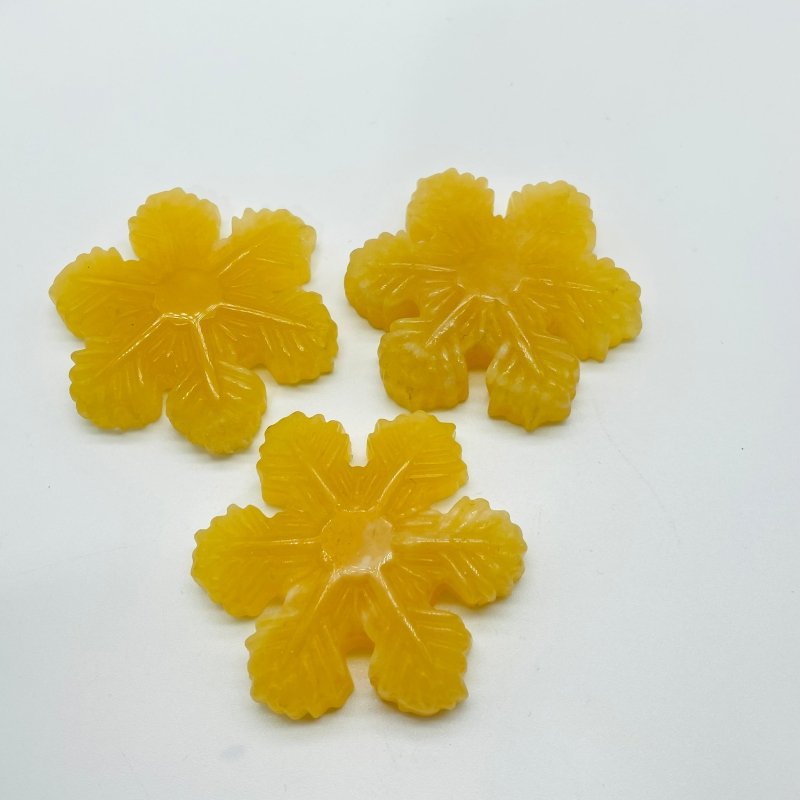 3 Types Snowflake Carving Wholesale Tiger Eye Howlite Yellow Calcite - Wholesale Crystals