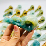 30 Pieces High Quality Caribbean Calcite Crow Skull Carving -Wholesale Crystals