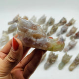 30 Pieces Sakura Agate Dragon Head Carving -Wholesale Crystals