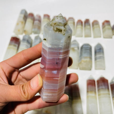 31 Pieces Stripe Agate Points -Wholesale Crystals