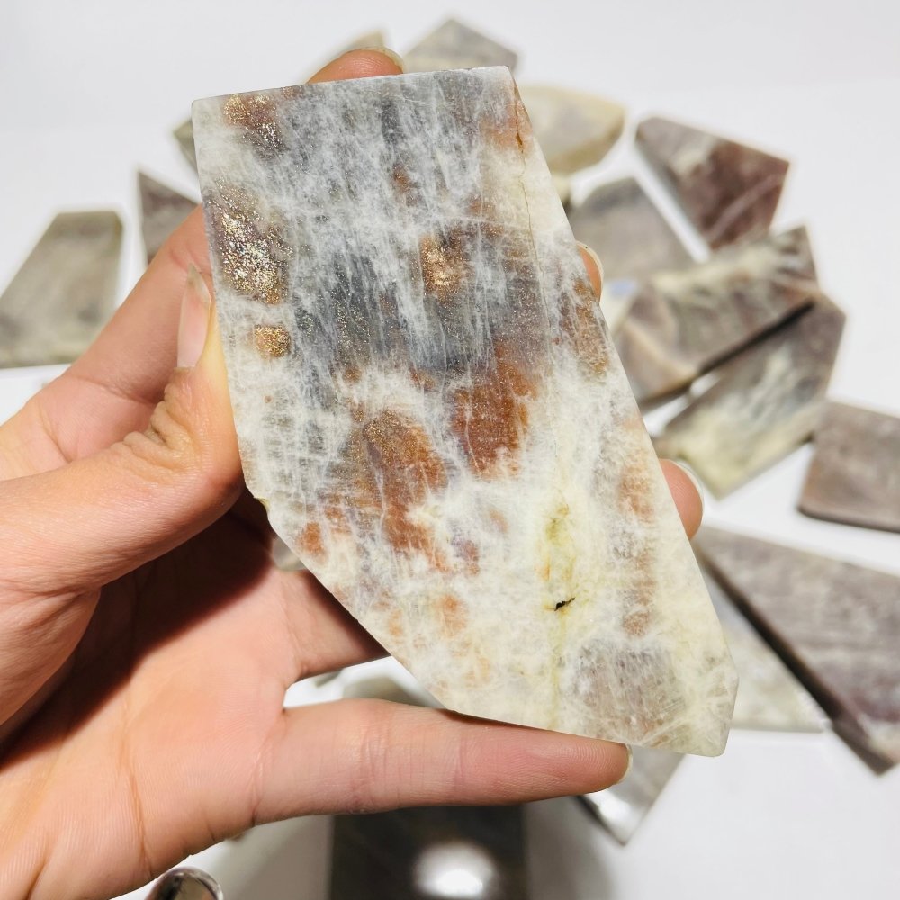 32 Pieces Blue Moonstone Mixed Sunstone Free Form -Wholesale Crystals